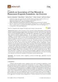 Controls on Associations of Clay Minerals in Phanerozoic Evaporite Formations: an Overview