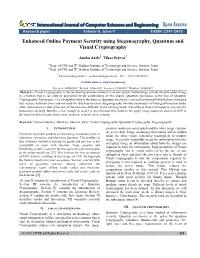 Enhanced Online Payment Security Using Steganography, Quantum and Visual Cryptography
