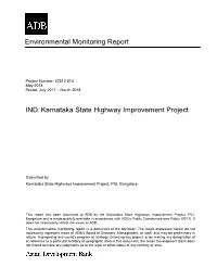 Environmental Monitoring Report IND:Karnataka State Highway Improvement Project