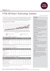 FTSE All-Share Technology Indexes