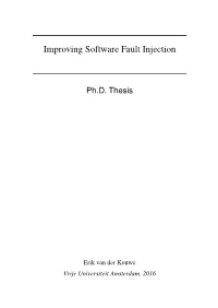 Improving Software Fault Injection