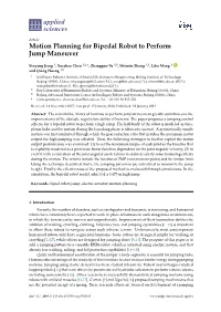 Motion Planning for Bipedal Robot to Perform Jump Maneuver