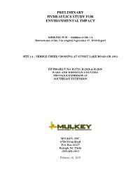 Preliminary Hydraulics Study Addendum