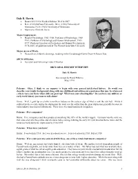 Srcd Oral History Interview