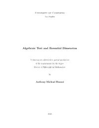 Algebraic Tori and Essential Dimension