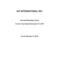 Annual Information Form