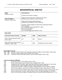 Biographical Sketch Format Page