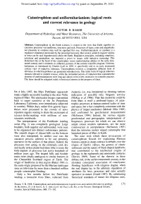 Catastrophism and Uniformitarianism: Logical Roots and Current Relevance in Geology