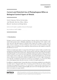 Current and Potential Use of Phytophagous Mites As Biological Control Agent of Weeds