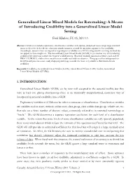 Generalized Linear Mixed Models for Ratemaking