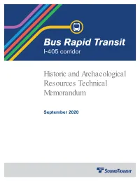 Historic and Archaeological Resources Technical Memorandum September 2020