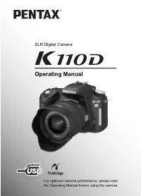 Operating Manual Before Using the Camera