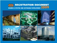 Registration Document Business Activities and Sustainable Development 2009