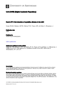 First Detection of Crystalline Silicates in the LMC