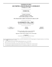 GANNETT CO., INC. (Exact Name of Registrant As Specified in Its Charter)
