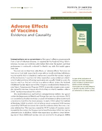 Adverse Effects of Vaccines Evidence and Causality