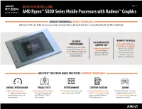 AMD Ryzen™ 5000 Series Mobile Processors with Radeon™ Graphics