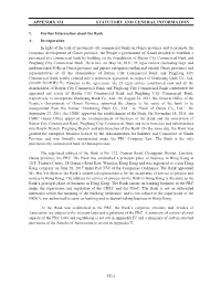 Appendix Vii Statutory and General Information