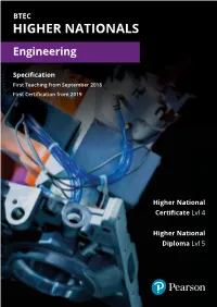 BTEC HNCD Engineering