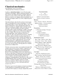 Classical Mechanics - Wikipedia, the Free Encyclopedia Page 1 of 13