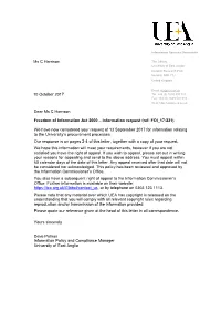 Information Request (Ref: FOI 17-231)