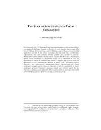 The Role of Speculation in Facial Challenges