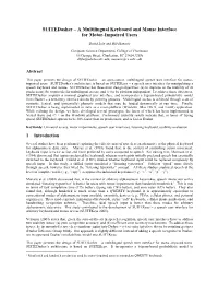 A Multilingual Keyboard and Mouse Interface for Motor-Impaired Users