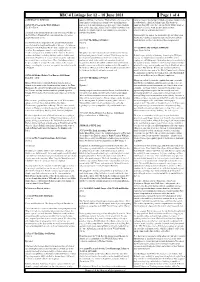 BBC 4 Listings for 12 – 18 June 2021 Page 1 of 4