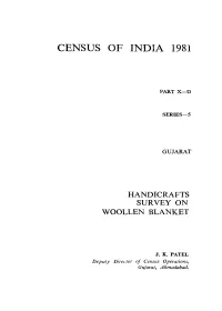 Handicrafts Survey on Woollen Blanket, Part X-D, Series-5