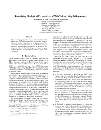 Identifying Ideological Perspectives of Web Videos Using Folksonomies