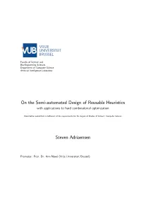 Steven Adriaensen, on the Semi-Automated Design Of