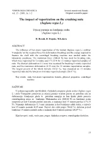 The Impact of Vaporization on the Crushing Nuts (Juglans Regia L.) the Impact of Vaporization on the Crushing Nuts (Juglans Regia L.)