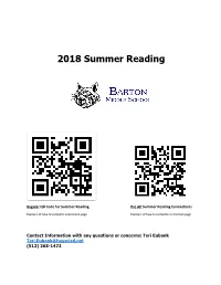 2018 Summer Reading