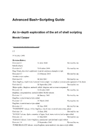 Advanced Bash-Scripting Guide