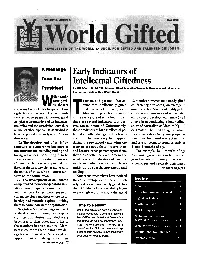 Early Indicators of Intellectual Giftedness