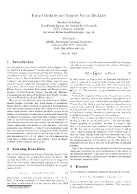 Kernel Methods and Support Vector Machines