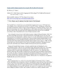 Stigma and the Inappropriately Stereotyped: the Deadhead Professional By