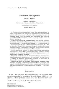 Symmetric Lie Algebras