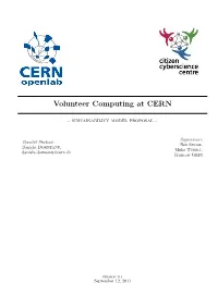 Volunteer Computing at CERN