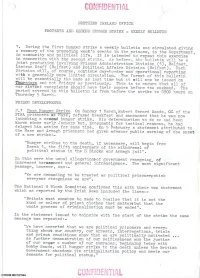 WEEKLY BULLETIN 1. During the First Hunger Strike a Weekly Bulletin