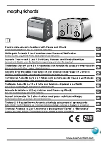 2 and 4 Slice Accents Toasters with Pause and Check