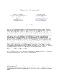 A Classical View of the Business Cycle