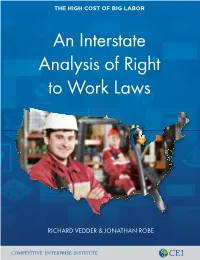 An Interstate Analysis of Right to Work Laws