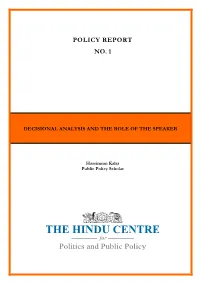 Policy Report No. 1