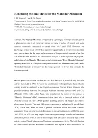 Redefining the Limit Dates for the Maunder Minimum J