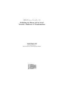 Rethinking the Human and the Social: Towards a Multiverse of Transformations
