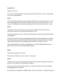 Script Unit 3.6 (Crystal Classes