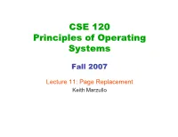 CSE 120 Principles of Operating Systems