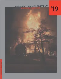 Lagrange Fire Department Annual Report '19 Lagrange Fire Department Fire Lagrange Lagrange Fire Department Table of Contents