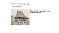 Mabuhay Kubo (Tagalog)